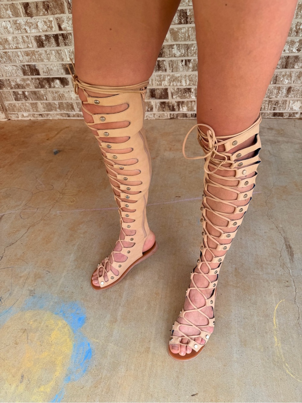 Free People 9 Tall Lace Yp Sandals